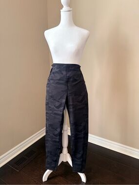 Spyder High-Waist Camo Wide-Leg Pants - Dark Charcoal Camo